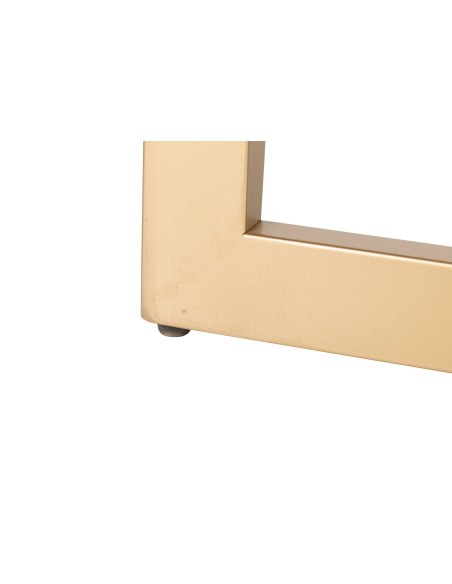 Mesa de comedor en negra y metal dorado