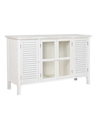 Mueble aparador de madera de abeto en blanco