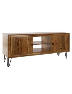 Mueble TV madera de acacia en marrón .