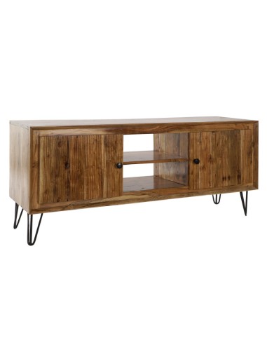 Mueble TV madera de acacia en marrón .