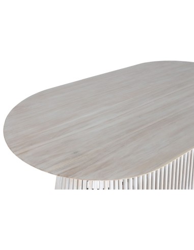 Mesa de comedor ovalada blanca