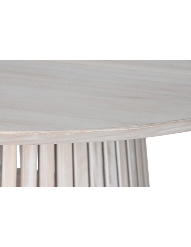 Mesa de comedor ovalada blanca