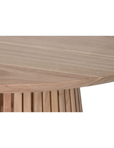 Mesa de comedor ovalada natural