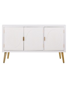 Aparador Blanco y Oro 3 puertas 2