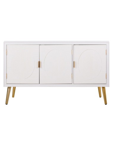 Aparador Blanco y Oro 3 puertas