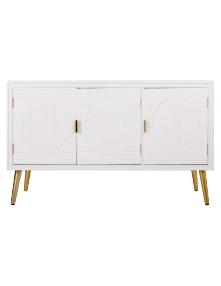 Aparador Blanco y Oro 3 puertas