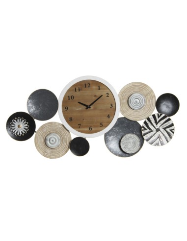 Reloj de pared madera y metal