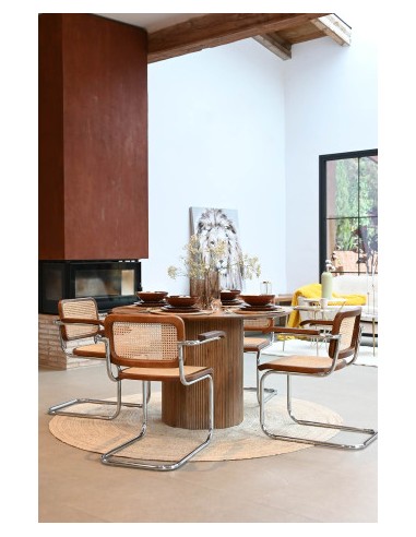 Mesa de comedor de mango marrón