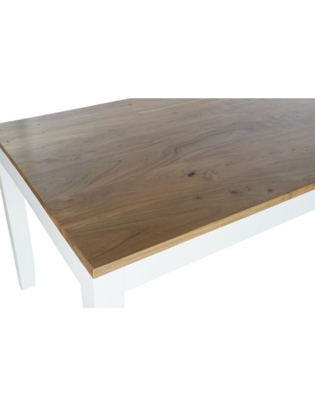 Mesa de comedor de mango blanca