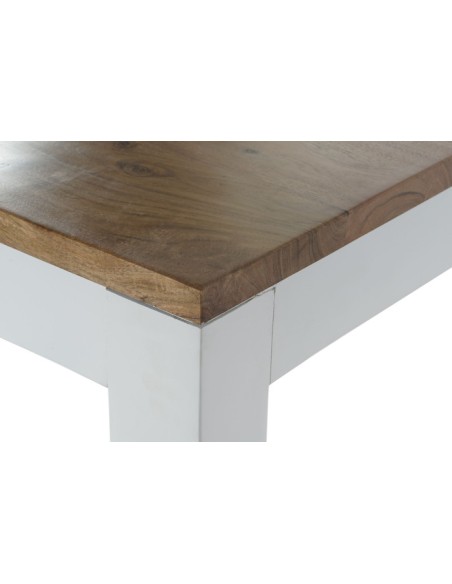 Mesa de comedor de mango blanca