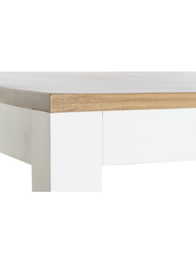 Mesa de comedor de mango blanca