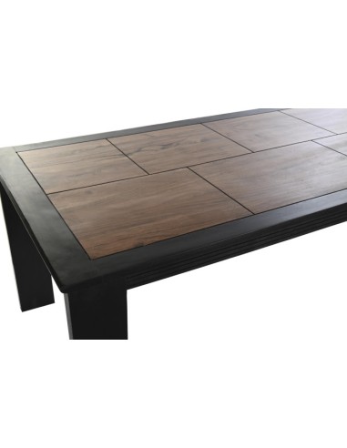 Mesa de comedor de acacia en negra/marrón