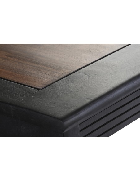 Mesa de comedor de acacia en negra/marrón