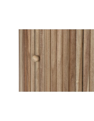 Mesa de comedor ovalada con puertas.