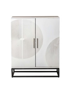Mueble madera de mango blanco