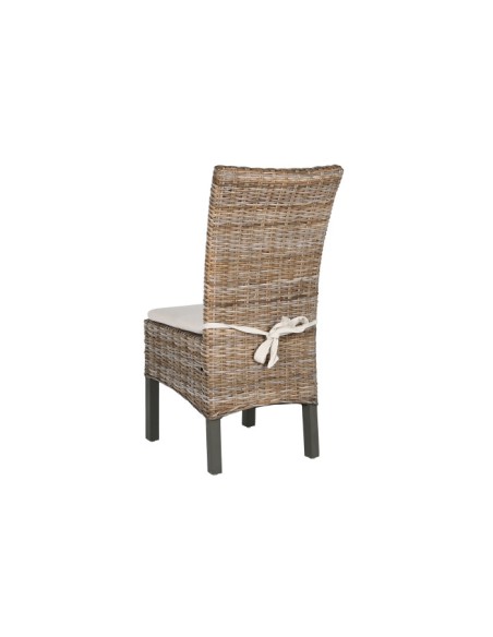 Silla mimbre y patas de mango