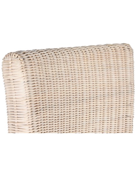 Silla de mimbre con patas de mango