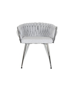 Silla poliéster trenzada gris 2