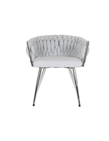 Silla poliéster trenzada gris
