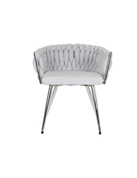 Silla poliéster trenzada gris