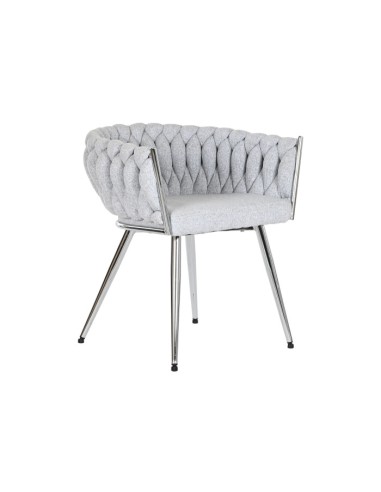 Silla poliéster trenzada gris