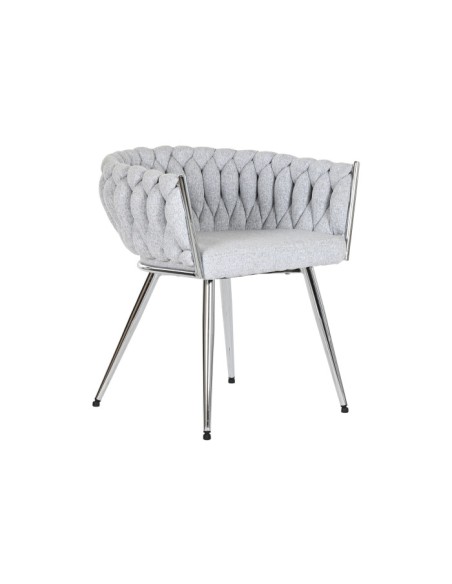 Silla poliéster trenzada gris Silla poliéster trenzada gris
