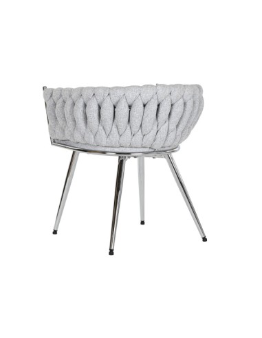 Silla poliéster trenzada gris