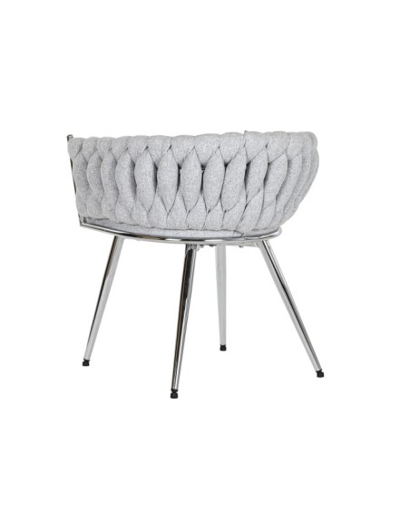 Silla poliéster trenzada gris