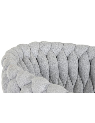 Silla poliéster trenzada gris