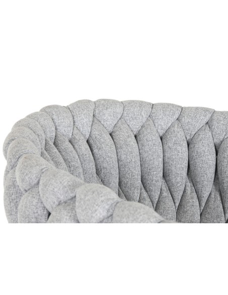 Silla poliéster trenzada gris