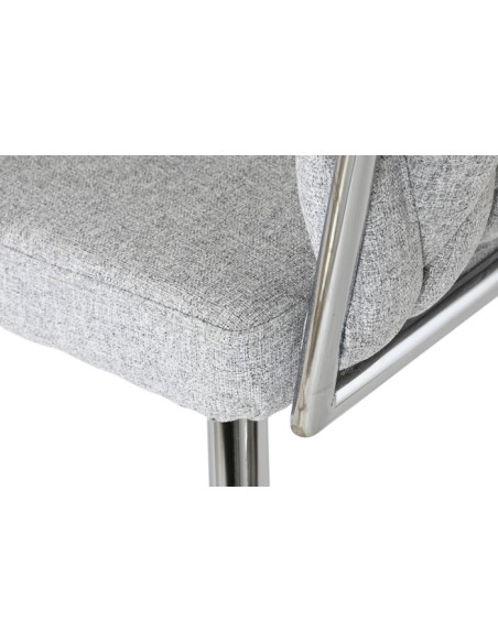 Silla poliéster trenzada gris