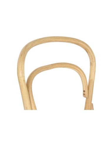 Silla madera de olmo y ratán natural.