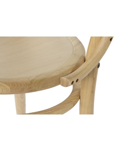 Silla madera de olmo y ratán natural.