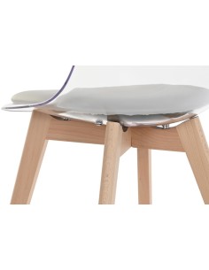 Silla policarbonato base gris 2