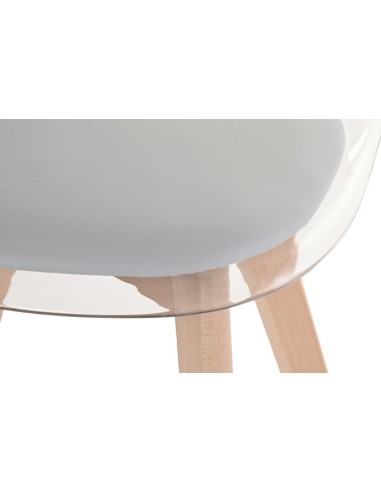 Silla policarbonato base gris