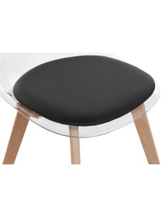 Silla policarbonato base negra 2