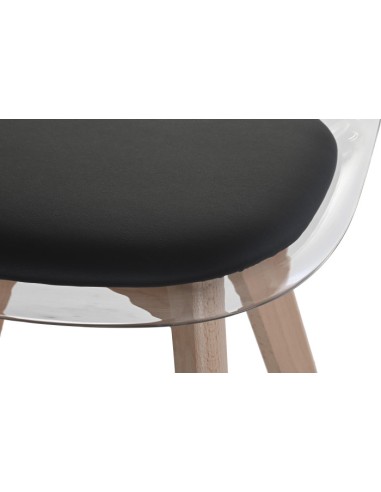 Silla policarbonato base negra