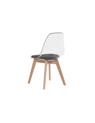 Silla policarbonato base negra