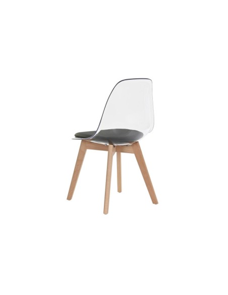 Silla policarbonato base negra