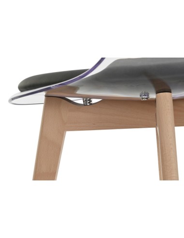 Silla policarbonato base negra