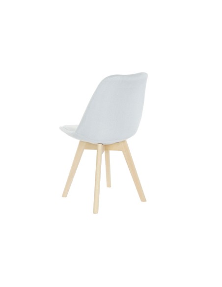 Silla de poliéster azul claro en madera de haya