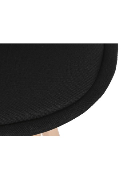 Silla de poliéster negra en madera de haya