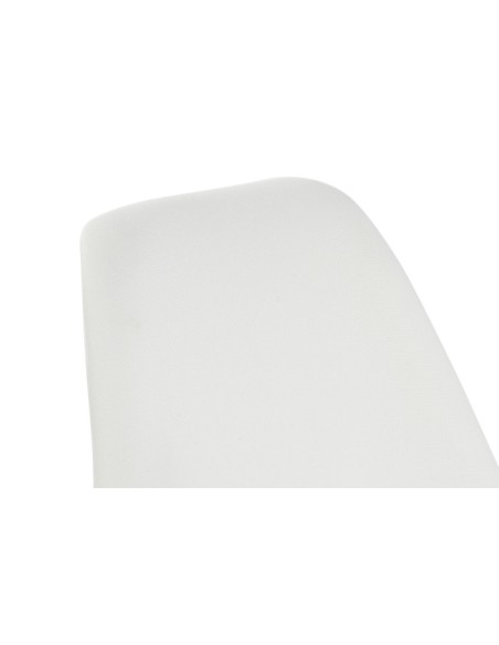 Silla poliéster blanca madera de haya
