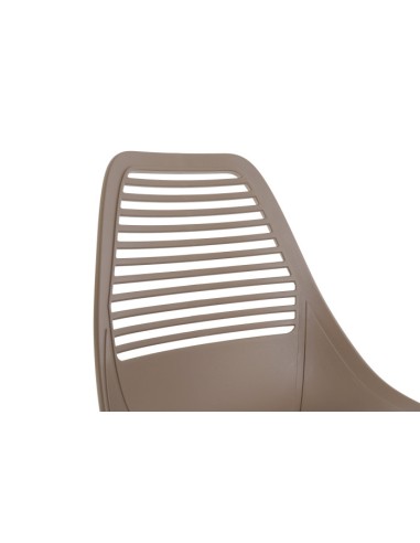 Silla PP Marrón con patas de metal