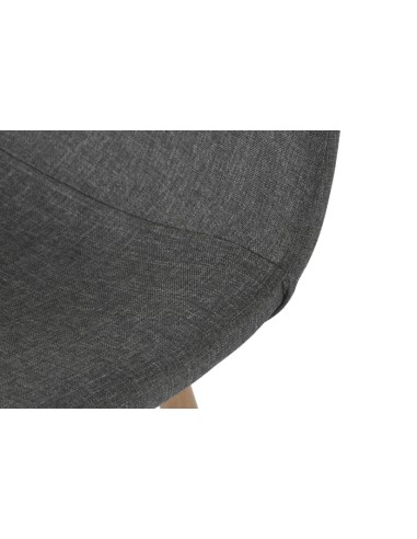 Silla poliéster gris con patas de metal