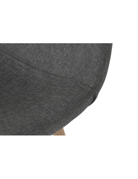 Silla poliéster gris con patas de metal