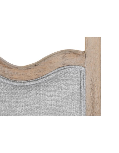 Sillón de poliéster gris de madera de abeto