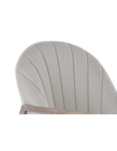 Sillón de poliéster beige madera de abeto 2