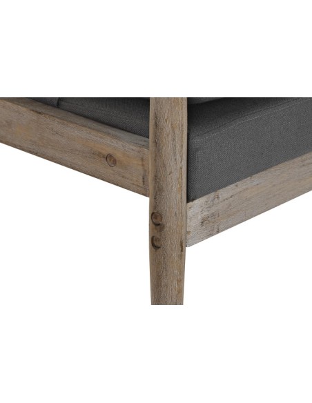 Sillón de poliéster gris oscuro madera de abeto