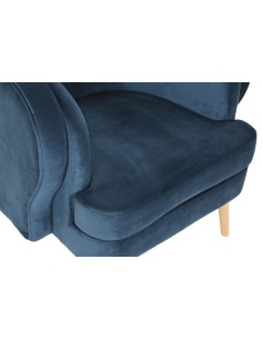 Sillón butaca de terciopelo azul 2
